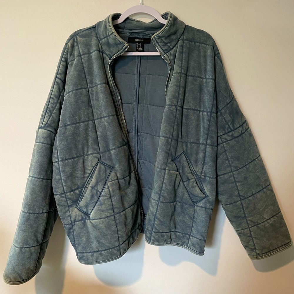 Quilted Zip Up Jacket - F21, S